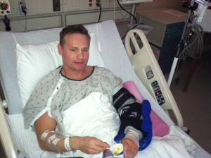 Steve Sadler after Surgery at Beaumont